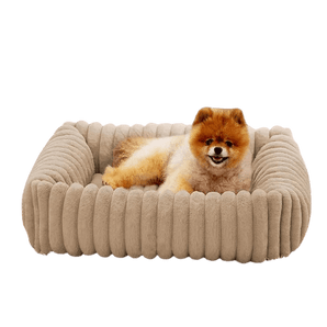 Lit rectangulaire en velours pour chien - Havenbridges™ - HAVENBRIDGES