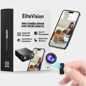 Mini Caméra Full HD Ultra - Compacte | Surveillance Discrète avec Vision Nocturne & Détection de Mouvement - EliteVision Havenbridges - HAVENBRIDGES