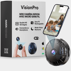 Mini Caméra WiFi 4K – Caméra de Sécurité Noire Étanche pour Intérieur et Extérieur - VisonPro - Havenbridges - HAVENBRIDGES