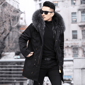 Olivier - Parka Hiver pour Hommes avec Doublure Chaude et Col en Fausse Fourrure - HAVENBRIDGES