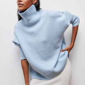 Pull CLARA Col Roulé oversize en cachemire - HAVENBRIDGES