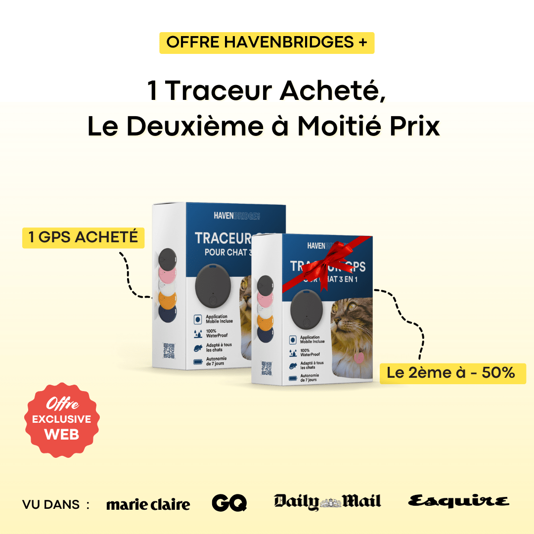 Traceur GPS Pour Chat Sans Abonnement, Léger & Compact - HAVENBRIDGES